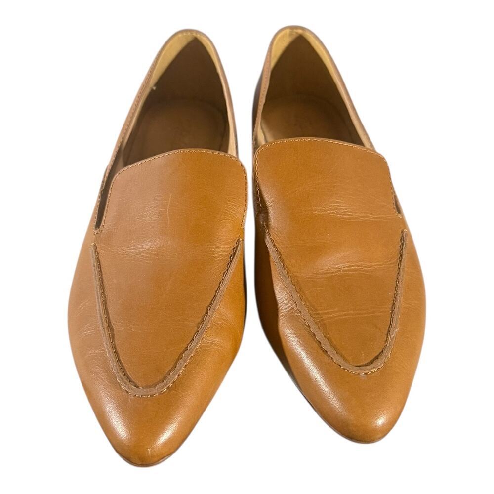Madewell Women’s Leather Loafers Flats Brown Cognac Slip On Size 7.5 - Picture 3 of 8